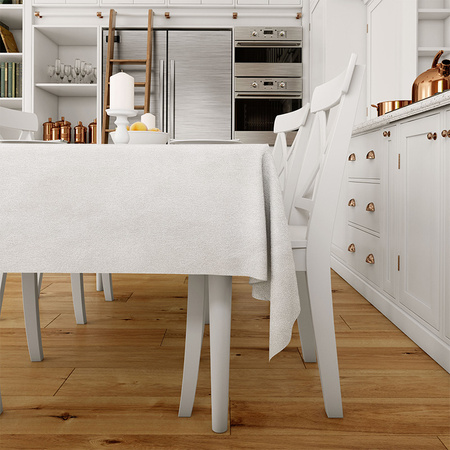 Obrus MATOWY WELUR śnieżna biel - NA WYMIAR