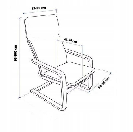 Pokrowiec na FOTEL FINKA żakard wypukły, PASY, tkanina strukturalna, CIEMNY SZARY