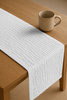 BIEŻNIK muślinowy BIAŁY na stół 40x275 cm