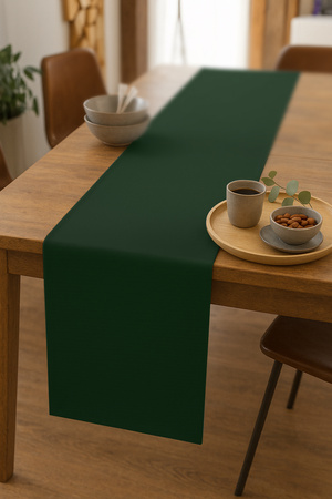 BIEŻNIK gładki BUTELKOWY ZIELONY na stół 40x275 cm