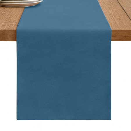 BIEŻNIK welurowy CHŁODNY NIEBIESKI na stół 40x275 cm