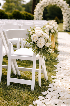 KRZESŁO CATERINGOWE SKŁADANE OGRODOWE GRUBE BIAŁE