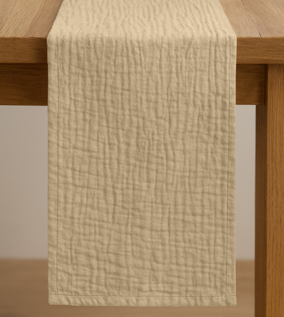 BIEŻNIK muślinowy BEŻOWY na stół 40x275 cm