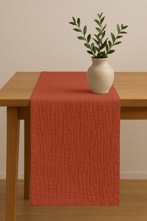 BIEŻNIK muślinowy MIEDZIANY na stół 40x275 cm