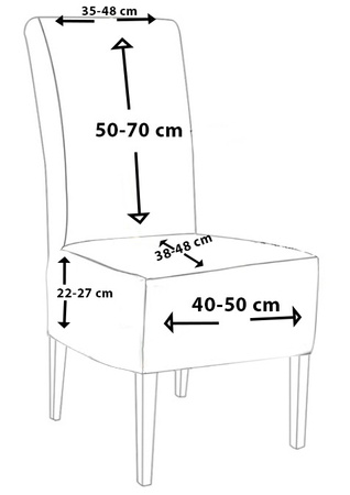 POKROWIEC na krzesło L GŁADKI KREMOWY