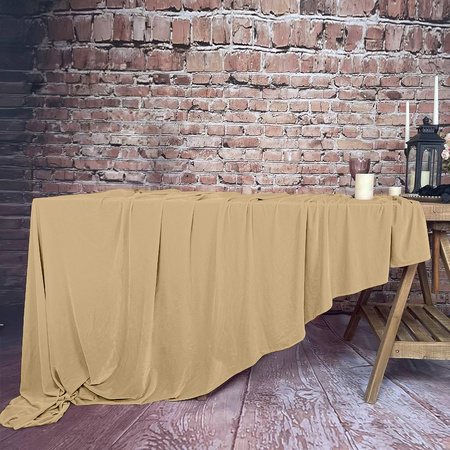 Obrus MATOWY WELUR cappucino na stół 230x230cm