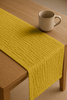 BIEŻNIK muślinowy MUSZTARDOWY na stół 40x275 cm