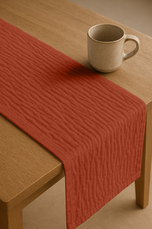 BIEŻNIK muślinowy MIEDZIANY na stół 40x275 cm