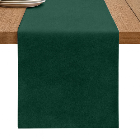 BIEŻNIK welurowy BUTELKOWA ZIELEŃ na stół 40x275 cm