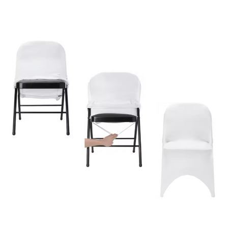 POKROWIEC pokrowce bankietowy BIAŁY NA KRZESŁO SKŁADANE CATERINGOWE komunia