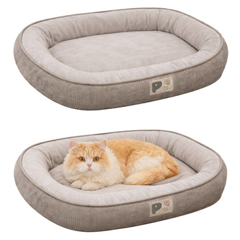 Leżanka legowisko dla PSA, KOTA M: 50x40 szare PREMIUM WELUR miękkie