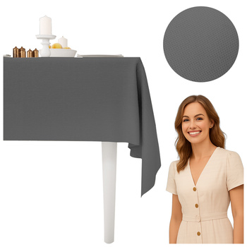 obrus CIEMNY SZARY stół 140x240cm