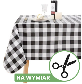 Obrus w CZARNĄ KRATĘ - NA WYMIAR