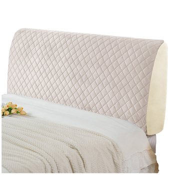 Pokrowiec na zagłówek łóżka, kremowy, 160x50 cm