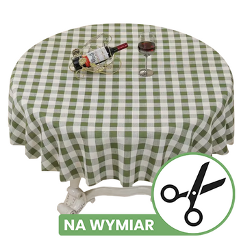 Obrus w ZIELONĄ KRATĘ - NA WYMIAR