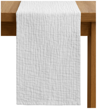 BIEŻNIK muślinowy BIAŁY na stół 40x275 cm