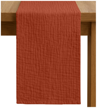 BIEŻNIK muślinowy MIEDZIANY na stół 40x275 cm