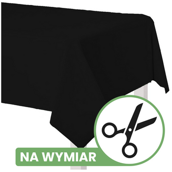 Obrus prostokątny NA WYMIAR- kolor CZARNY