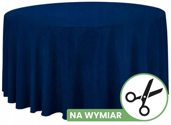 Obrus okrągły NA WYMIAR- kolor GRANATOWY