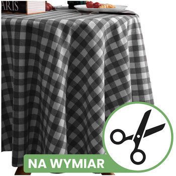 Obrus w CZARNĄ KRATĘ - NA WYMIAR