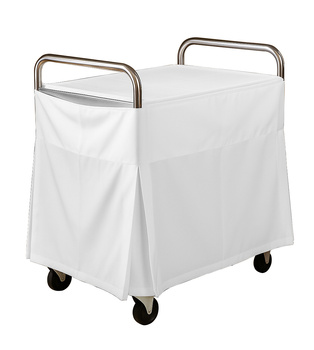 POKROWIEC obrus na stół wózek kelnerski BIAŁY GŁADKI 85 cm