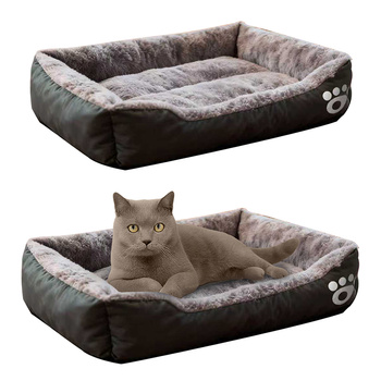 Leżanka legowisko dla kota, psa S: 45x30x14, szare, WODOODPORNY SPÓD