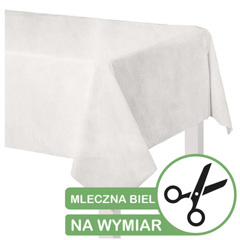 Obrus MATOWY WELUR mleczna biel - NA WYMIAR