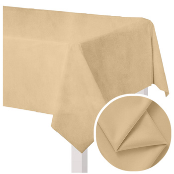 Obrus MATOWY WELUR cappucino na stół 140x240cm