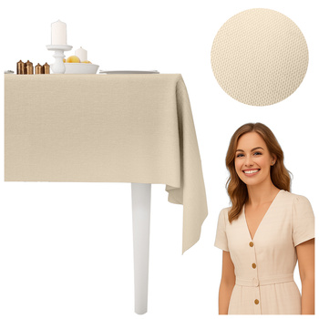 obrus BEŻOWY stół 140x240cm