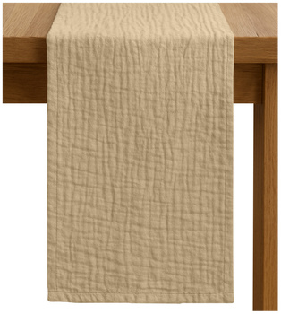 BIEŻNIK muślinowy BEŻOWY na stół 40x275 cm