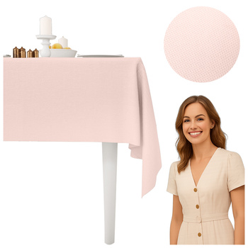 obrus PUDROWY RÓŻ stół 140x240cm