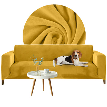 POKROWIEC KANAPĘ wersalkę sofę 2 os MIODOWY WELUR