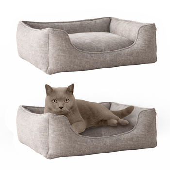 Leżanka legowisko dla PSA, KOTA S: 45x35x15, szare WODOODPORNE