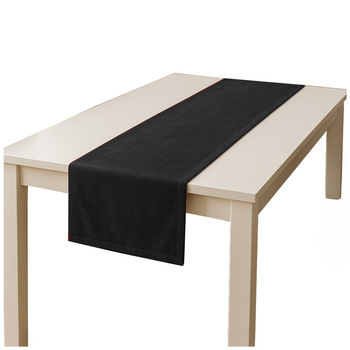 BIEŻNIK welurowy CZARNY na stół 40x200 cm