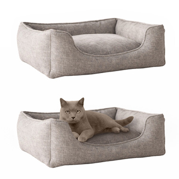 Leżanka legowisko dla PSA KOTA M: 55x45x16, szare WODOODPORNE