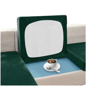 Pokrowiec na siedzisko kanapy, WELUR, ZIELONY, BUTELKOWA ZIELEŃ 80-100 cm