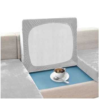 Pokrowiec na siedzisko kanapy, WELUR, JASNY SZARY 80-100 cm