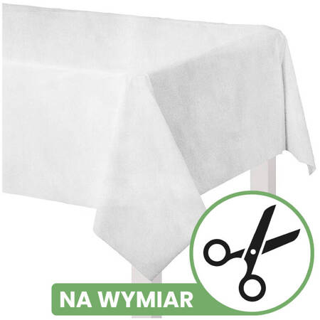 Obrus MATOWY WELUR biały - NA WYMIAR